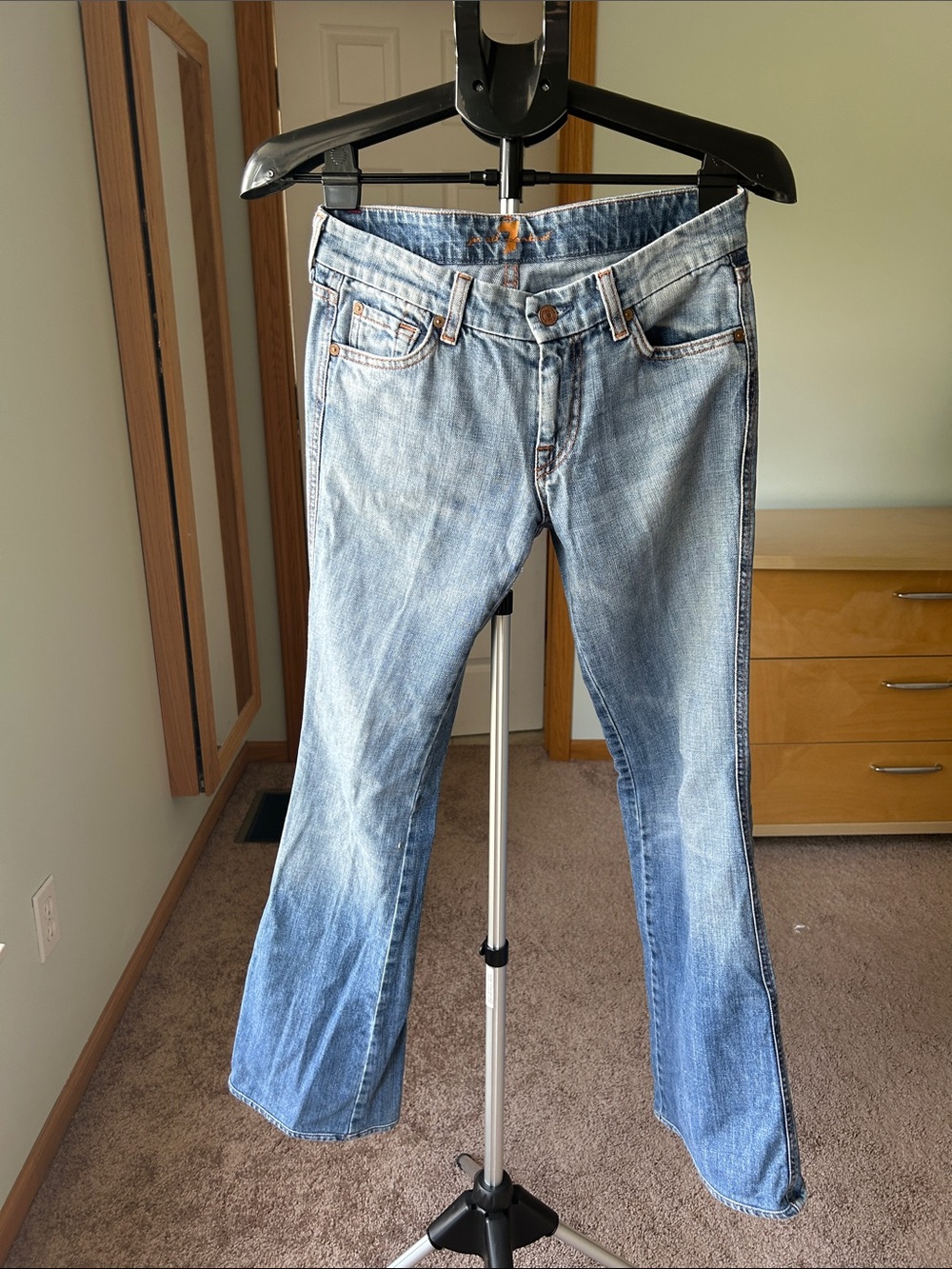 7 For All Mankind Light Blue Flare Jeans